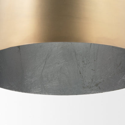 Sanne Antiqued Gold Metal Silver Foil Large Pendant Light