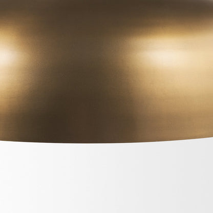 Sanne Antiqued Gold Metal Silver Foil Wide Pendant Light
