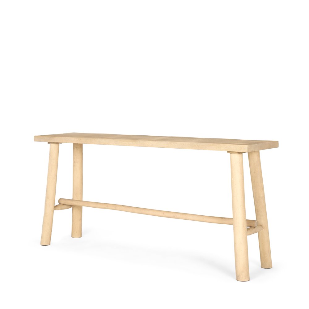 Light Brown Wooden Craftsman Console Table
