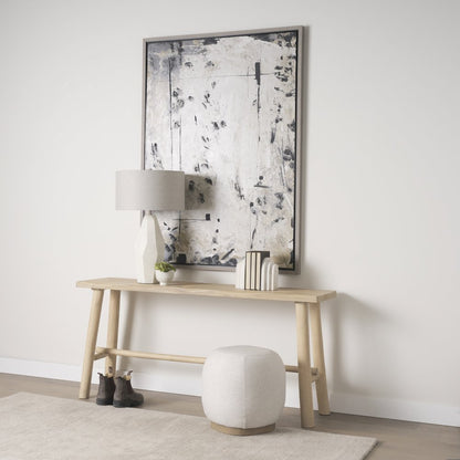 Light Brown Wooden Craftsman Console Table