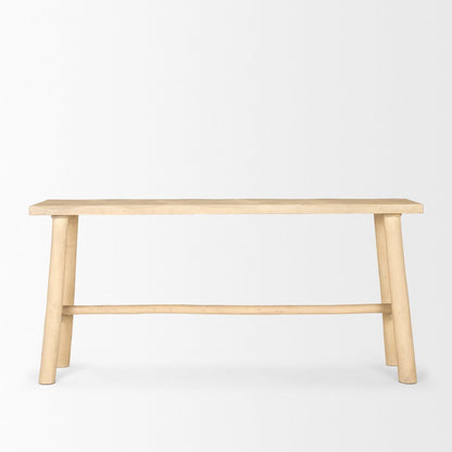 Light Brown Wooden Craftsman Console Table
