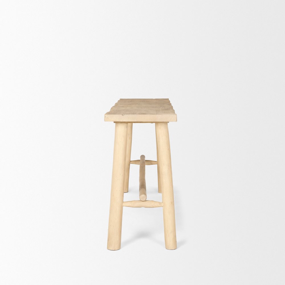 Light Brown Wooden Craftsman Console Table
