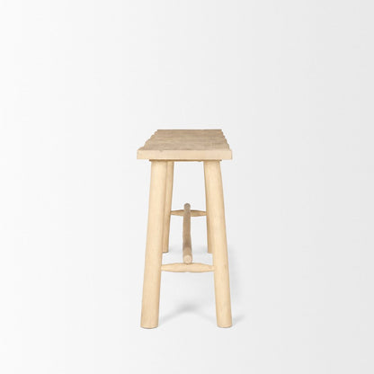 Light Brown Wooden Craftsman Console Table
