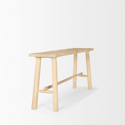 Light Brown Wooden Craftsman Console Table