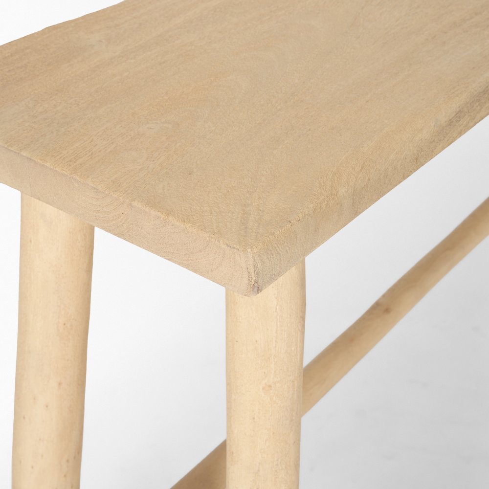Light Brown Wooden Craftsman Console Table