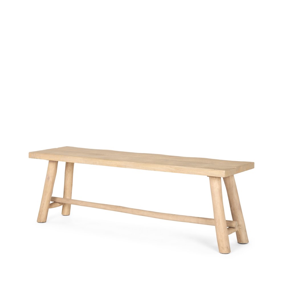 Light Brown Wooden Craftsman Bench
