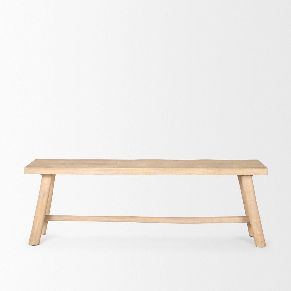 Light Brown Wooden Craftsman Bench
