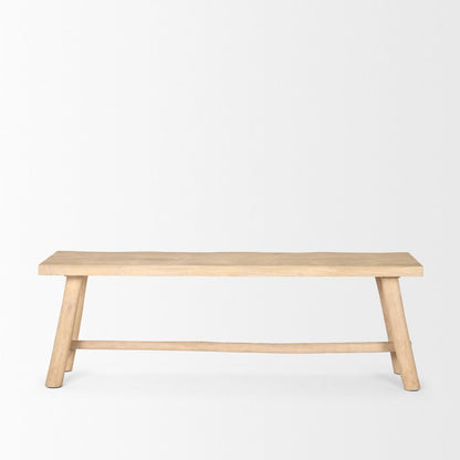 Light Brown Wooden Craftsman Bench