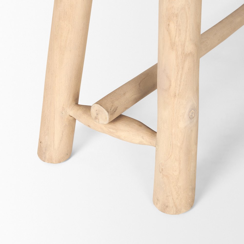 Light Brown Wooden Craftsman Bench