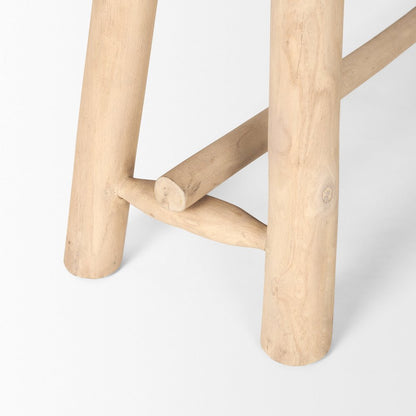 Light Brown Wooden Craftsman Bench