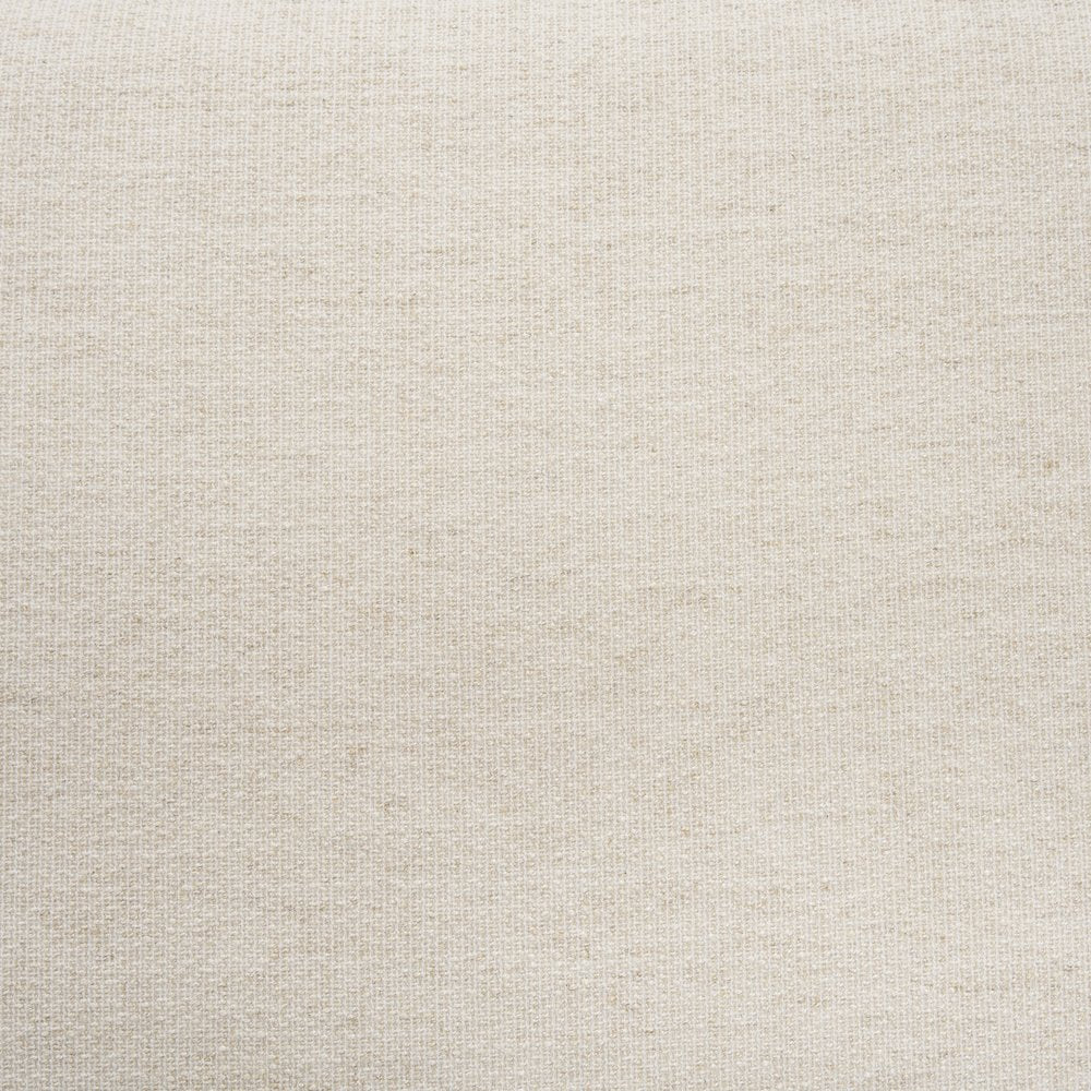 Light Brown Elm Wood Oatmeal Fabric Bench