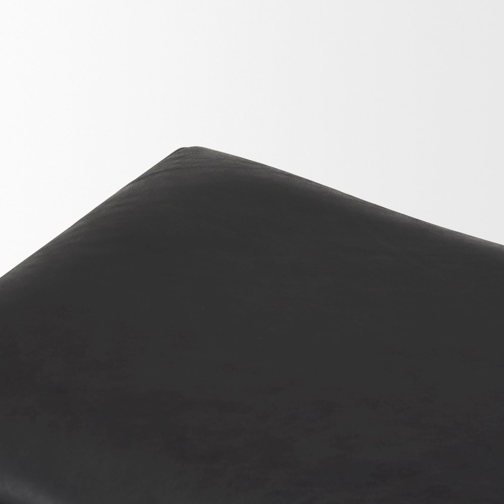 Taniel Black Leather Black Metal Stool
