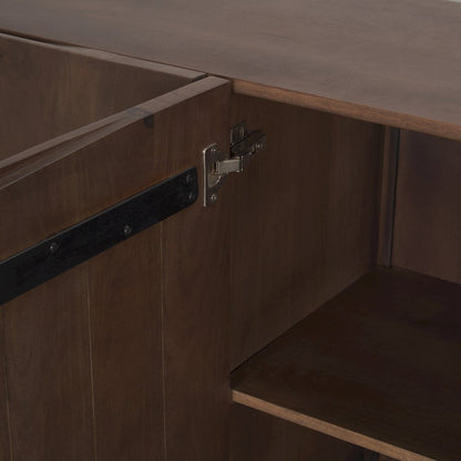 Tammar Brown Wood 4-Door Sideboard