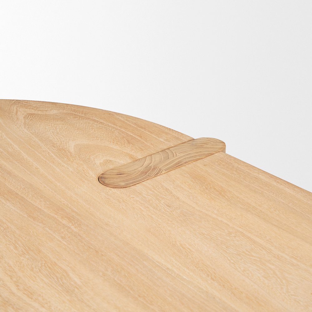 Sohan Light Brown Wood Oval Dining Table