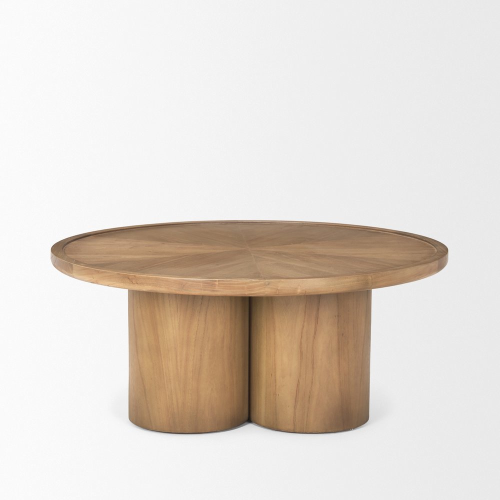 Medium Brown Round Coffee Table