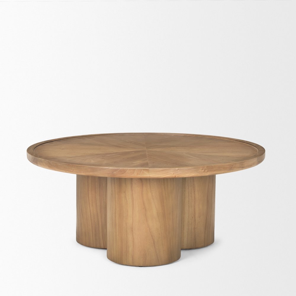 Medium Brown Round Coffee Table