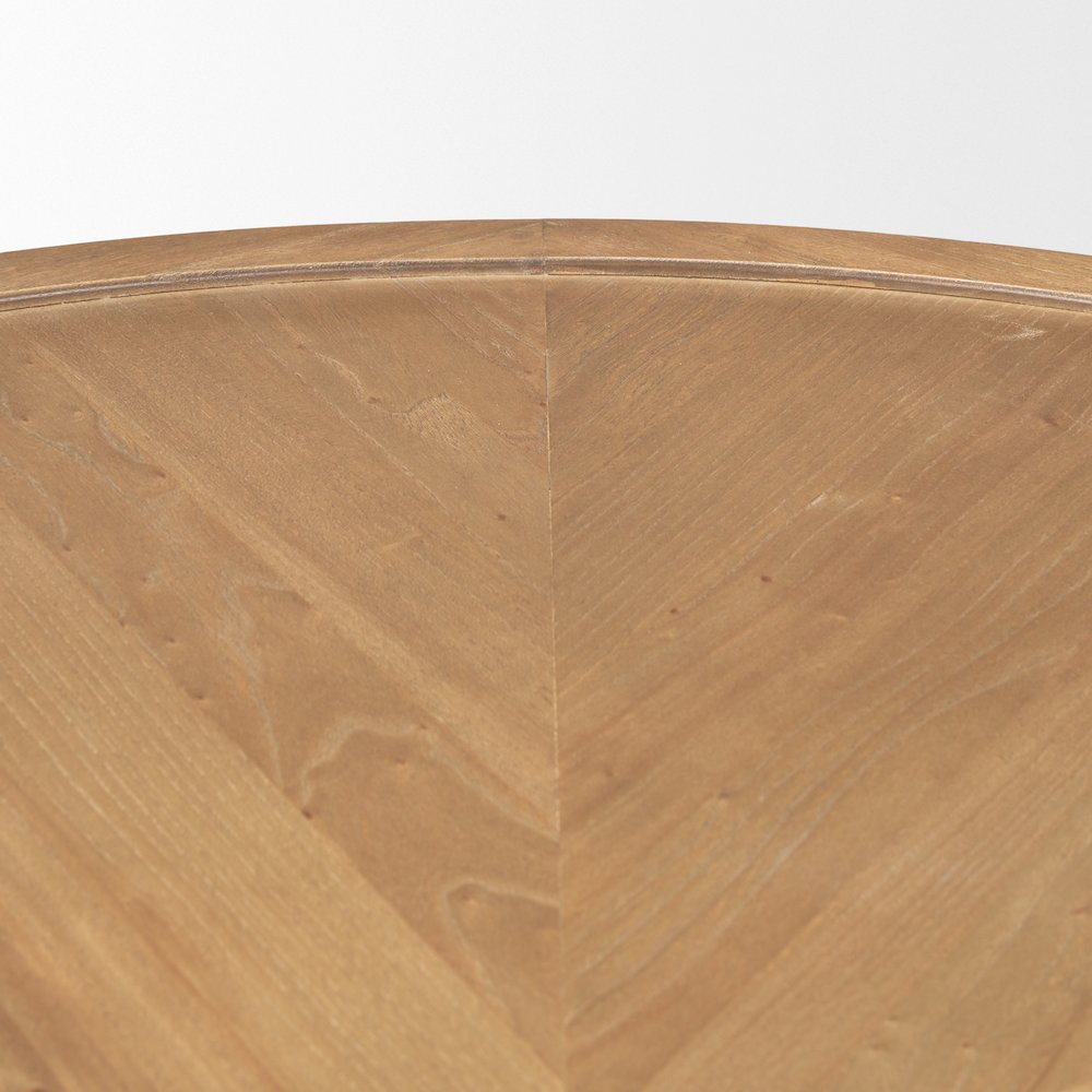 Medium Brown Round Coffee Table
