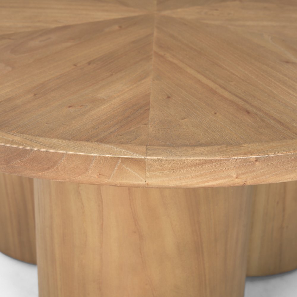 Medium Brown Round Coffee Table