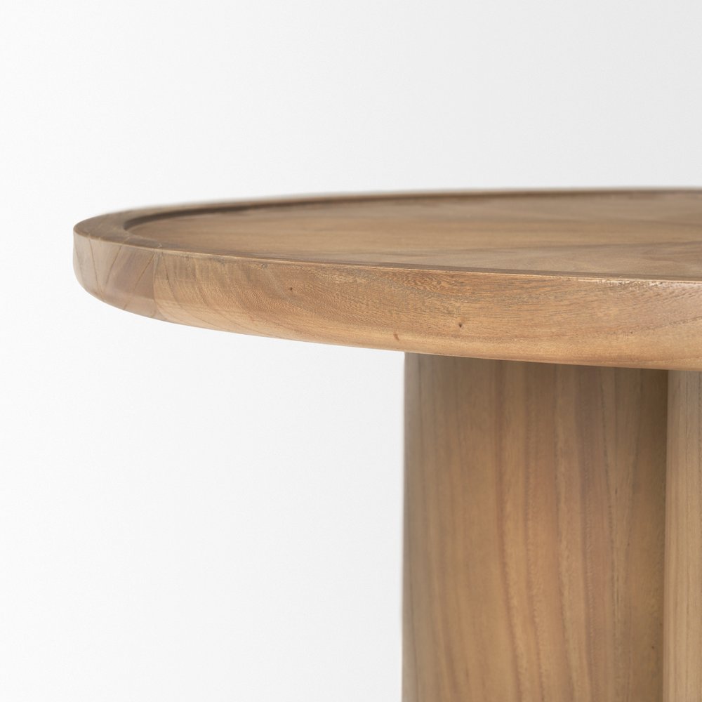Medium Brown Round Coffee Table