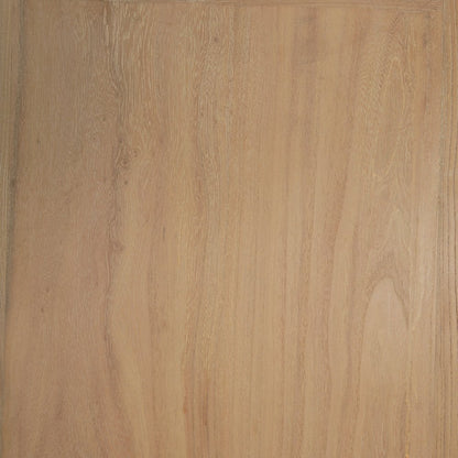 Light Brown Elm Wood Glass Doors Arched Curio Cabinet