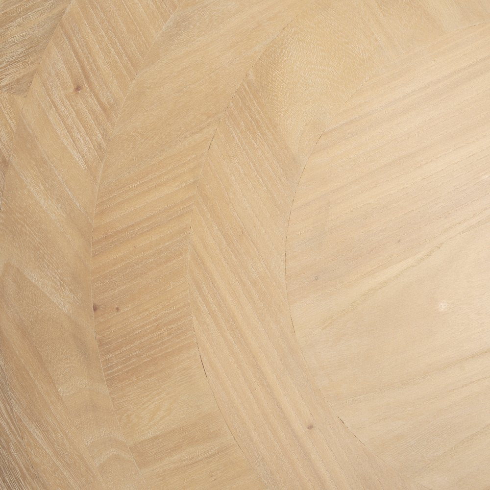 Light Brown Wood Round Coffee Table
