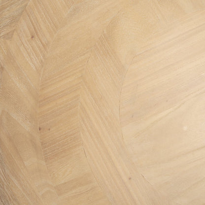 Light Brown Wood Round Coffee Table