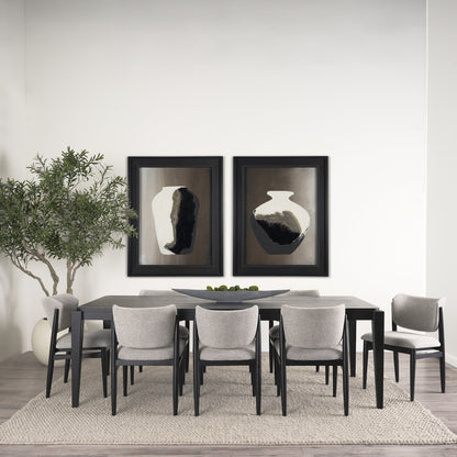 Teva Black Wood Rectangular 92" Dining Table