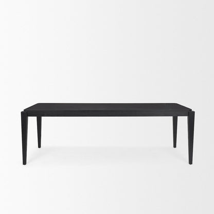 Teva Black Wood Rectangular 92" Dining Table
