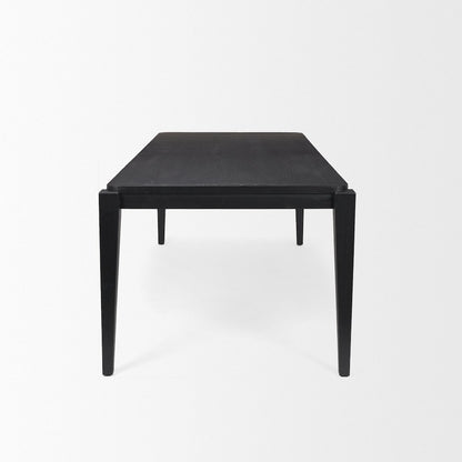Teva Black Wood Rectangular 92" Dining Table