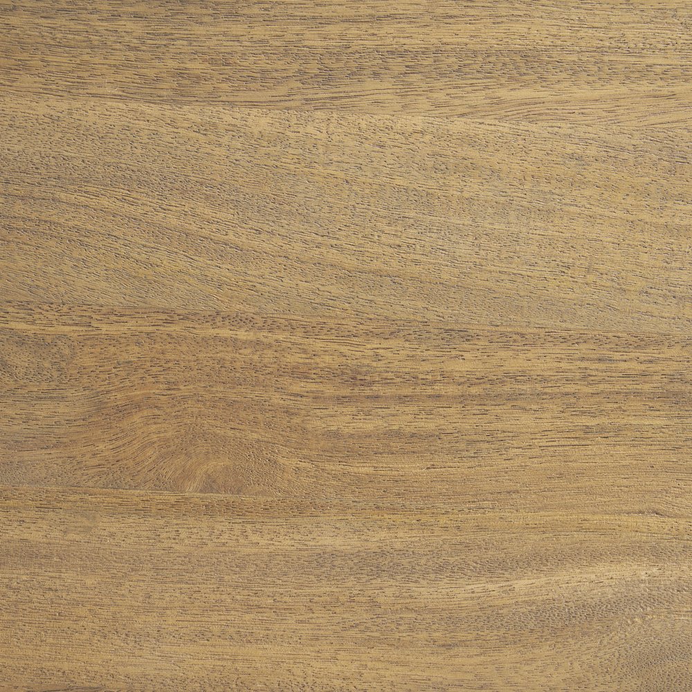 Round Light Brown Woodarched Legs Coffee Table