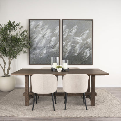Suke 84" Medium Brown Rectangular Oak Dining Table
