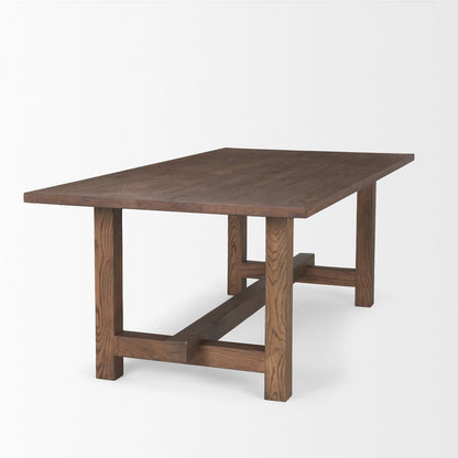 Suke 84" Medium Brown Rectangular Oak Dining Table