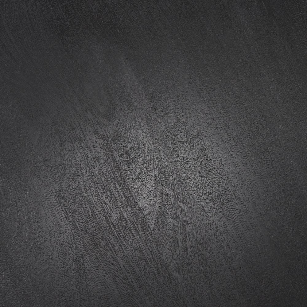 Soma Textured Black Acacia Wood Round Dining Table