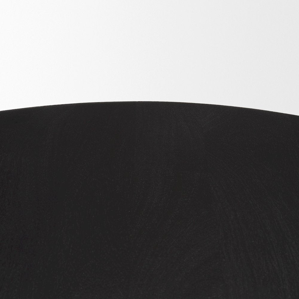 Soma Textured Black Acacia Wood Round Dining Table