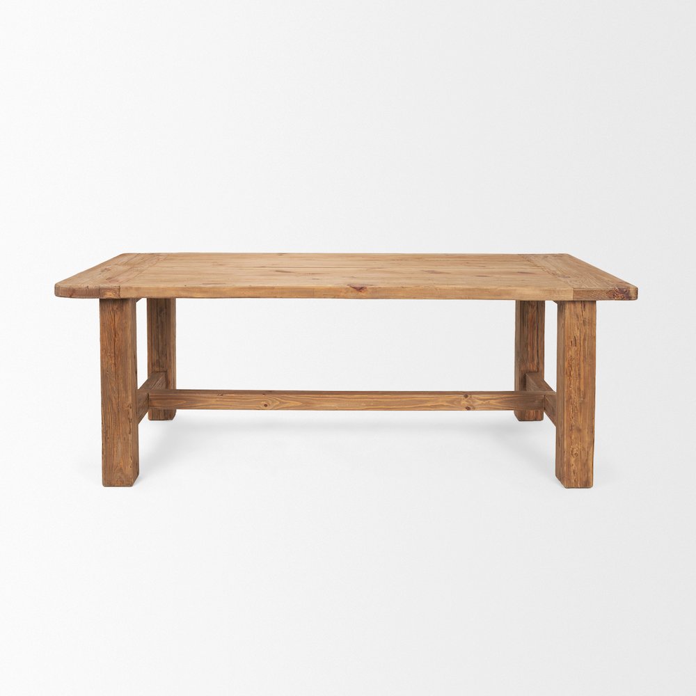 Stetson 84" Rectangular Natural Brown Wood Dining Table