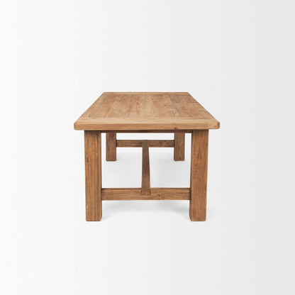 Stetson 84" Rectangular Natural Brown Wood Dining Table