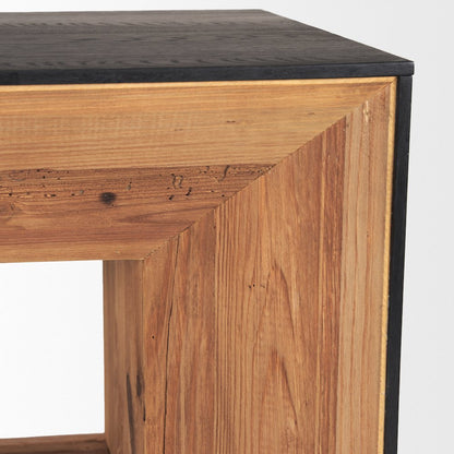 Tabor Natural Wood Black Oak Waterwall Media Console