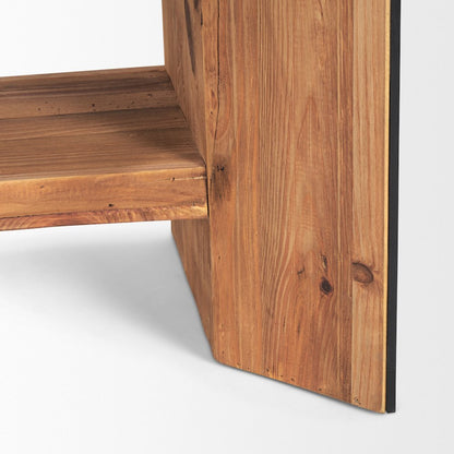 Tabor Natural Wood Black Oak Waterwall Media Console