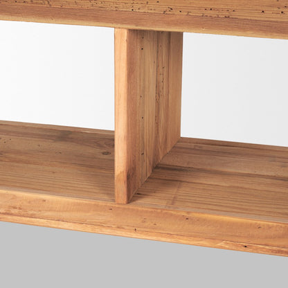Tabor Natural Wood Black Oak Waterwall Media Console