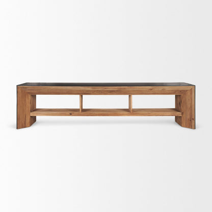Tabor Natural Wood Black Oak Waterwall Media Console