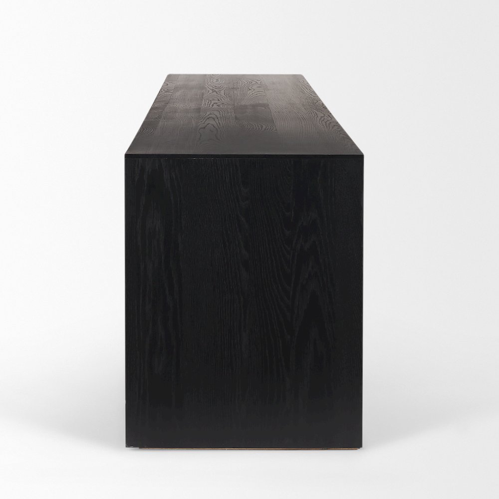 Tabor Natural Wood Black Oak Waterwall Media Console