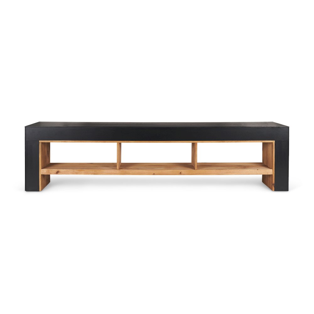 Tabor Natural Wood Black Oak Waterwall Media Console