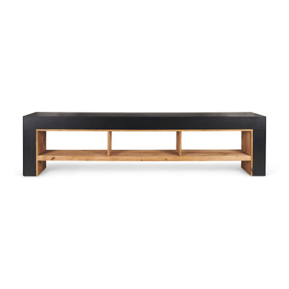 Tabor Natural Wood Black Oak Waterwall Media Console