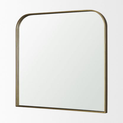 Timon Brushed Gold Square Arched Mirror