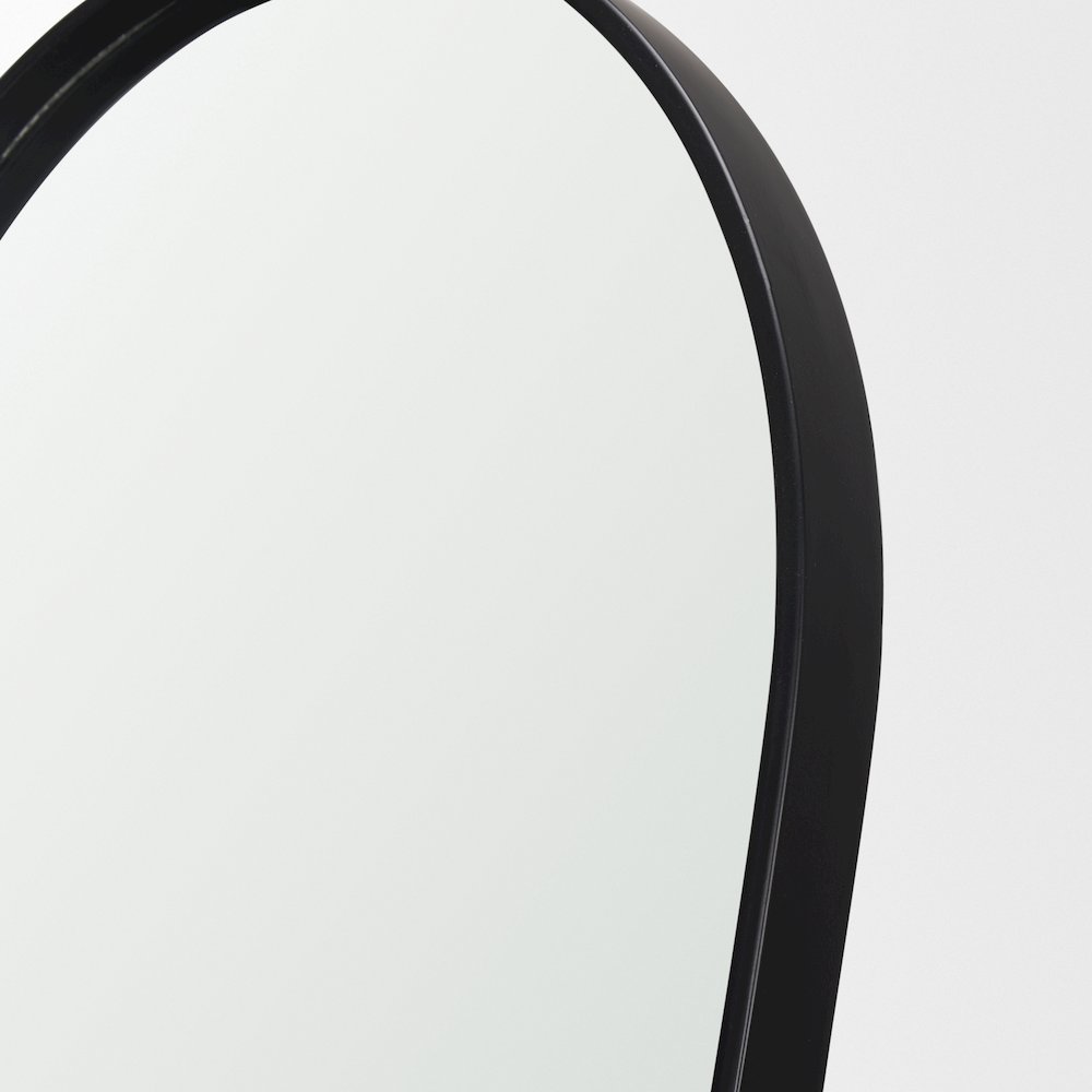 Tillie Oblong Matte Black Metal Standing Floor Mirror