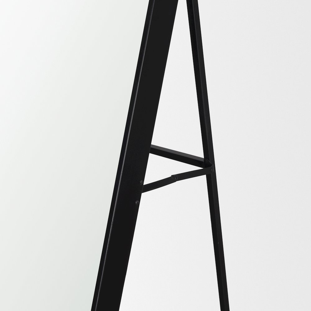 Tillie Oblong Matte Black Metal Standing Floor Mirror