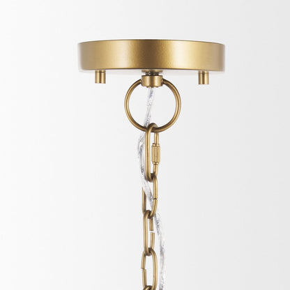 Titus 1-Light Brass Finished Metal Disc Pendant