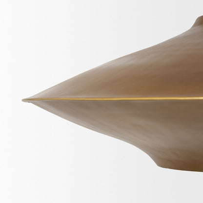 Titus 1-Light Brass Finished Metal Disc Pendant