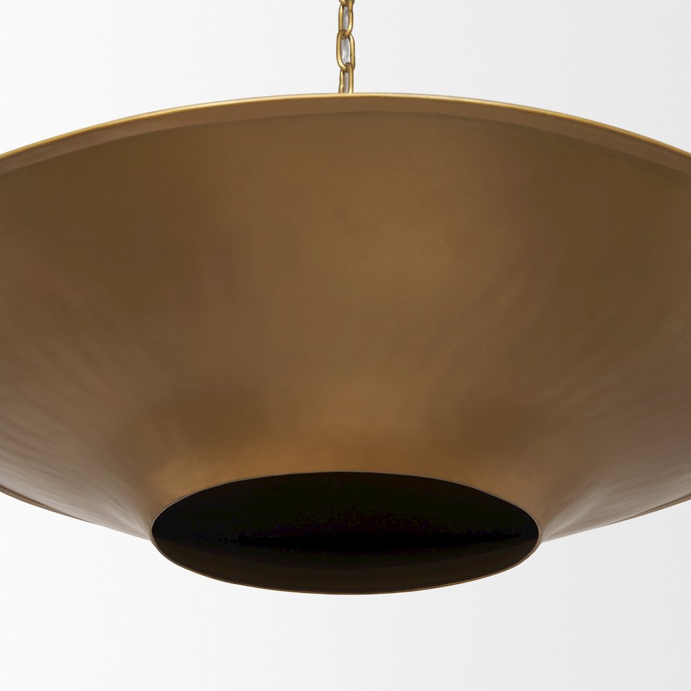 Titus 1-Light Brass Finished Metal Disc Pendant