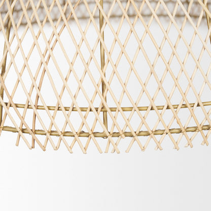 Thad 1-Light Natural Woven Rattan Dome Pendant